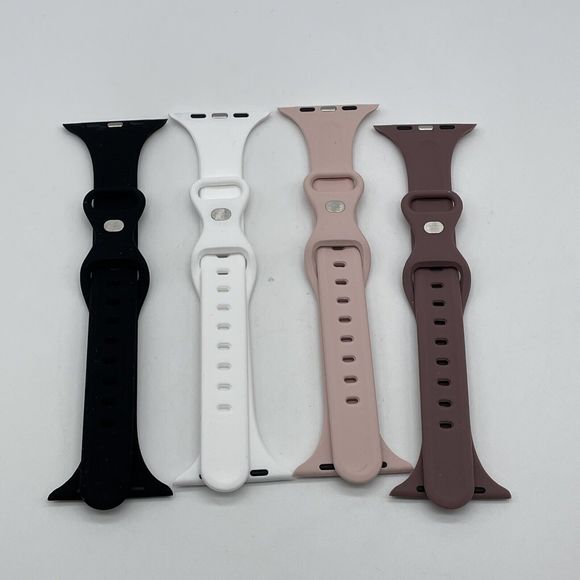 IWatch Bands 42mm/44mm 4 Pack Black White Pink Violet - Picture 2 of 5